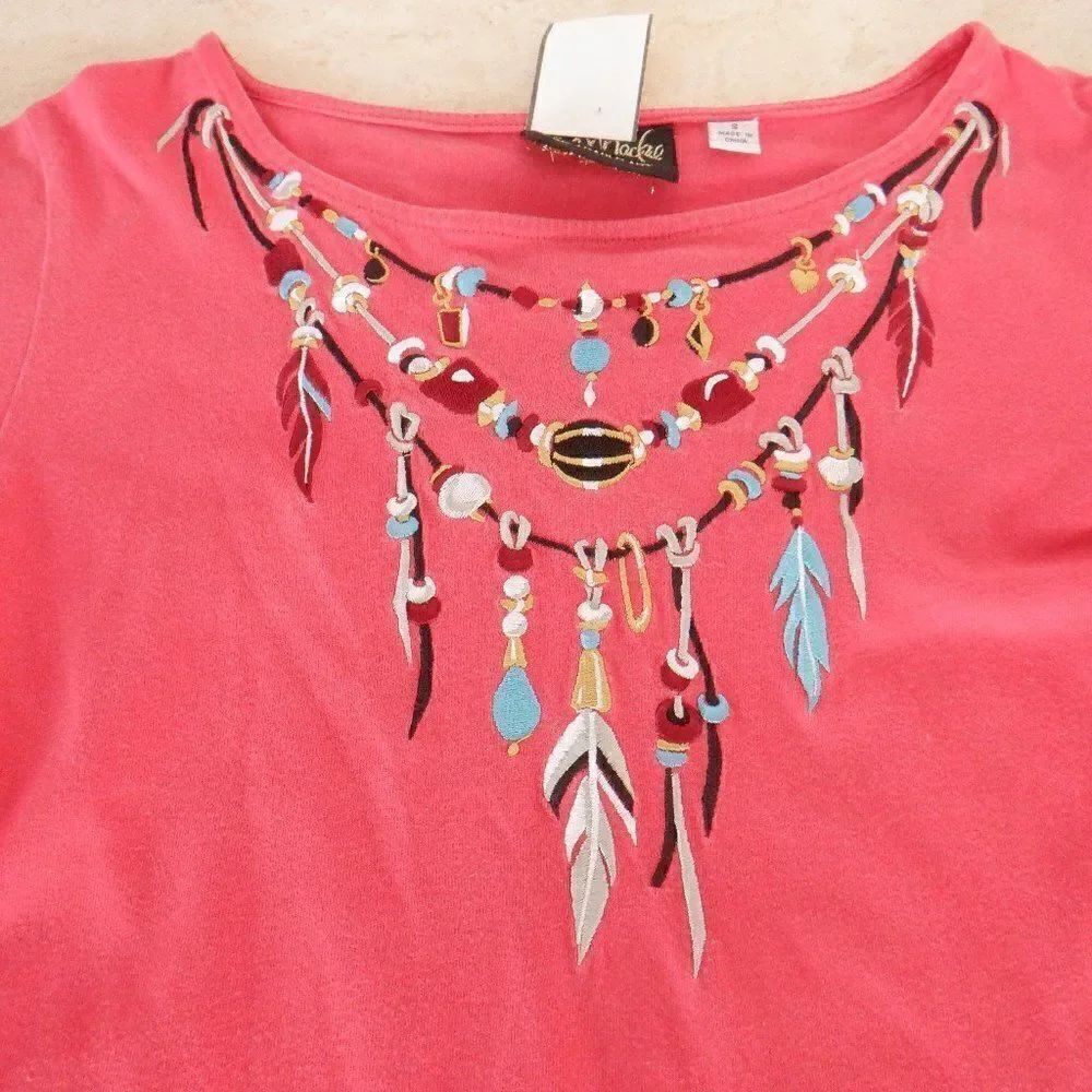 BobΒ MackieβsalmonβpinkβNativeβdesignβtop